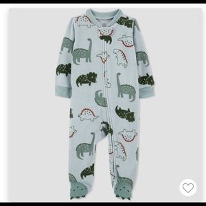 Baby Boy’s Dinosaur Footed Fleece Pajamas, Only One You, Newborn